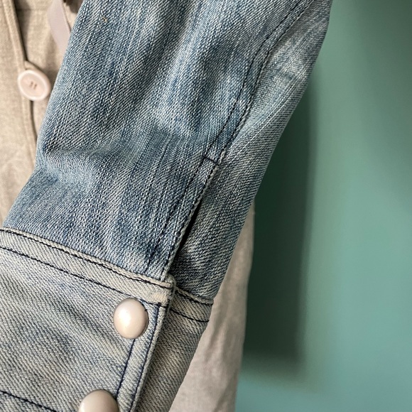 Denim and wool women puffer jacket -S size- snow jacket - Picture 10 of 12